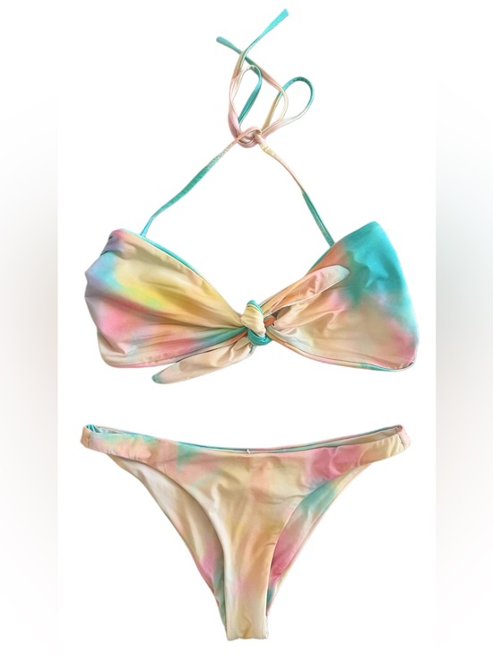 bond-eye Other - Bond-Eye Australia Pastel Tie Dye Bikini Set S Knot Front Top Cheeky Bottom